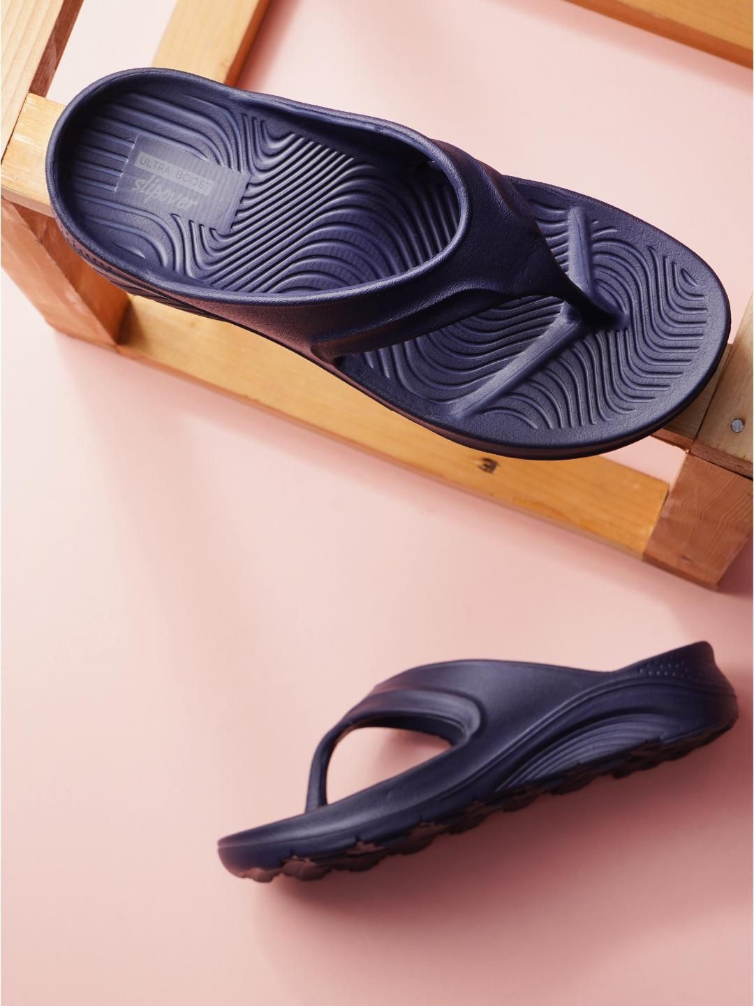 

Slipover Men Thong Flip-Flops, Navy blue