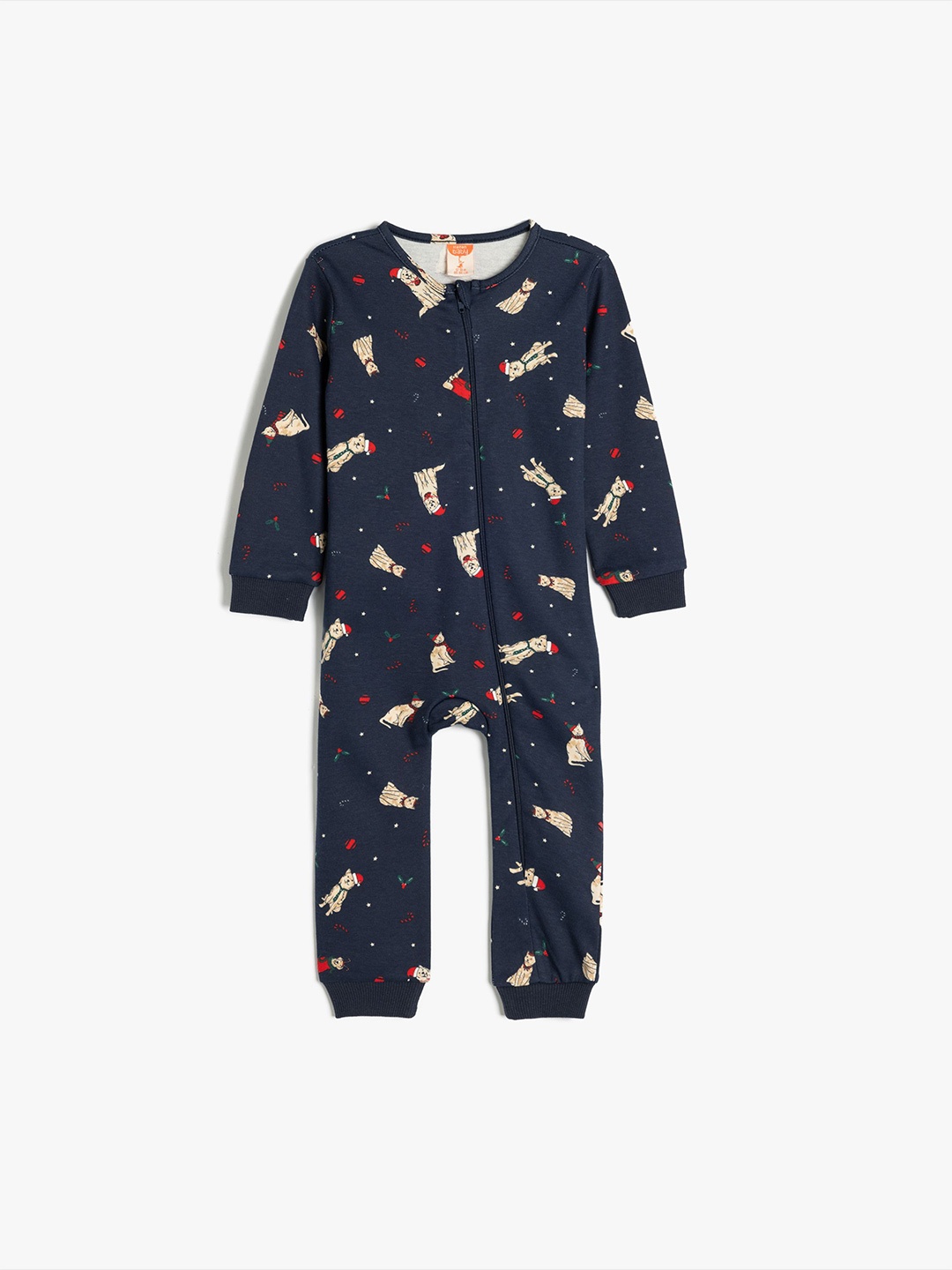 

Koton Infant Boys Printed Cotton Romper, Blue