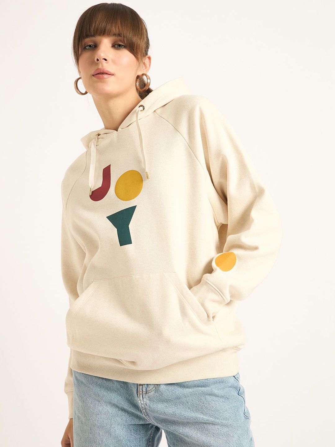 

FEMMELLA Women Hooded Sweatshirt, Beige