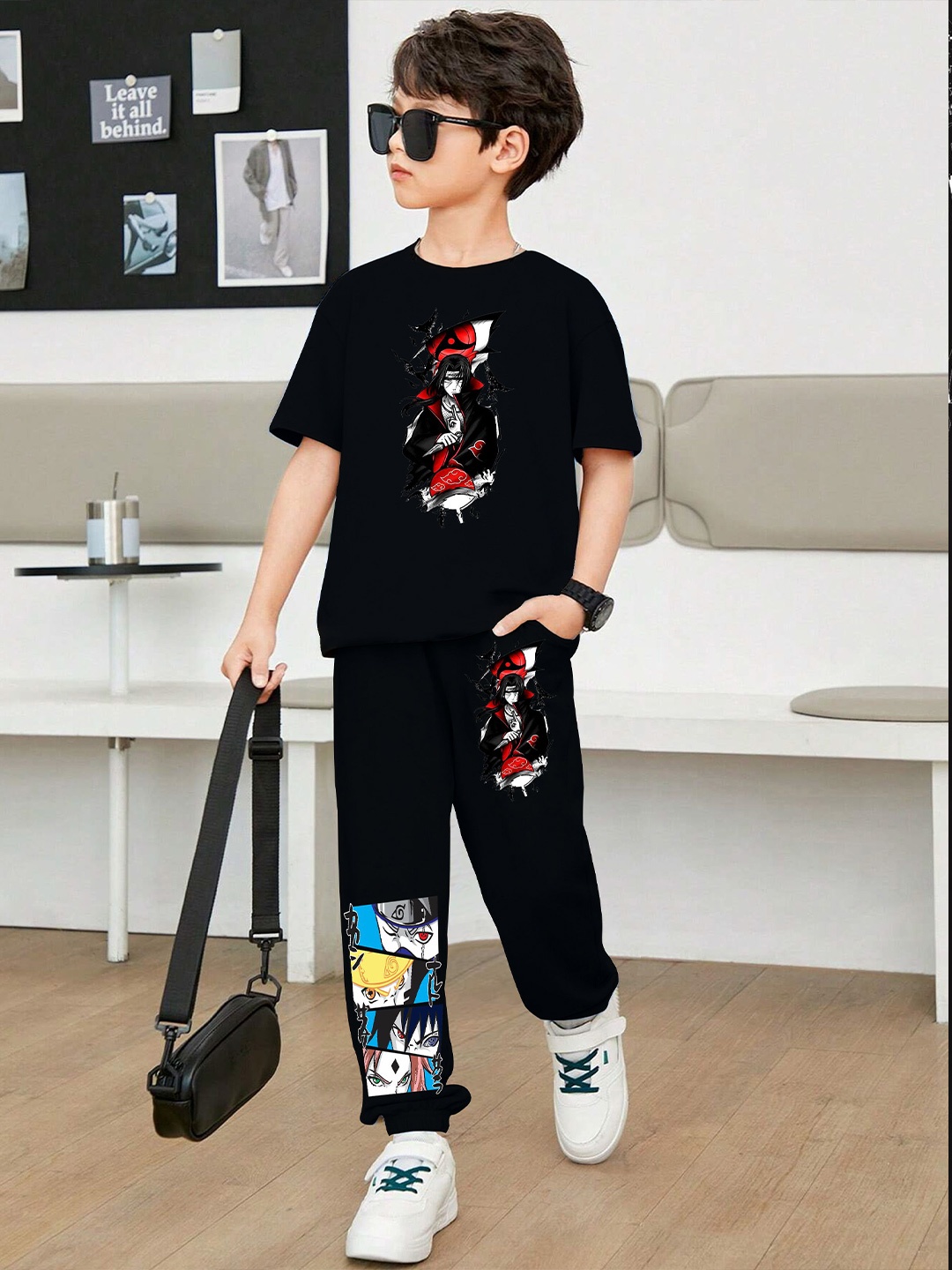 

BAESD Boys Printed T-shirt, Black