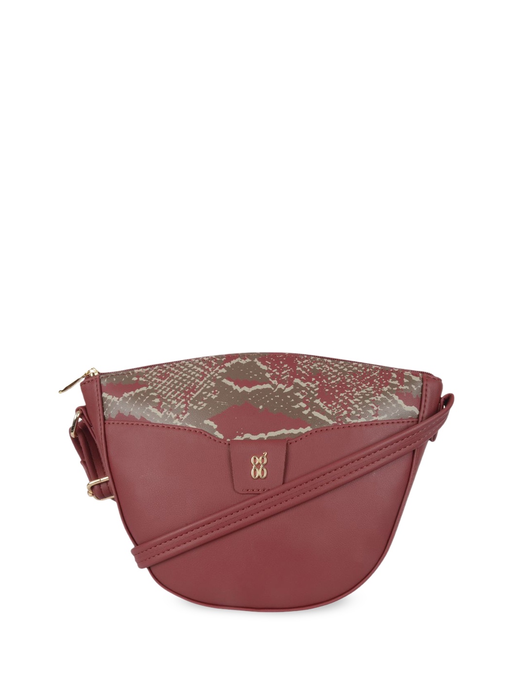 

Baggit PU Structured Sling Bag with Tasselled, Red