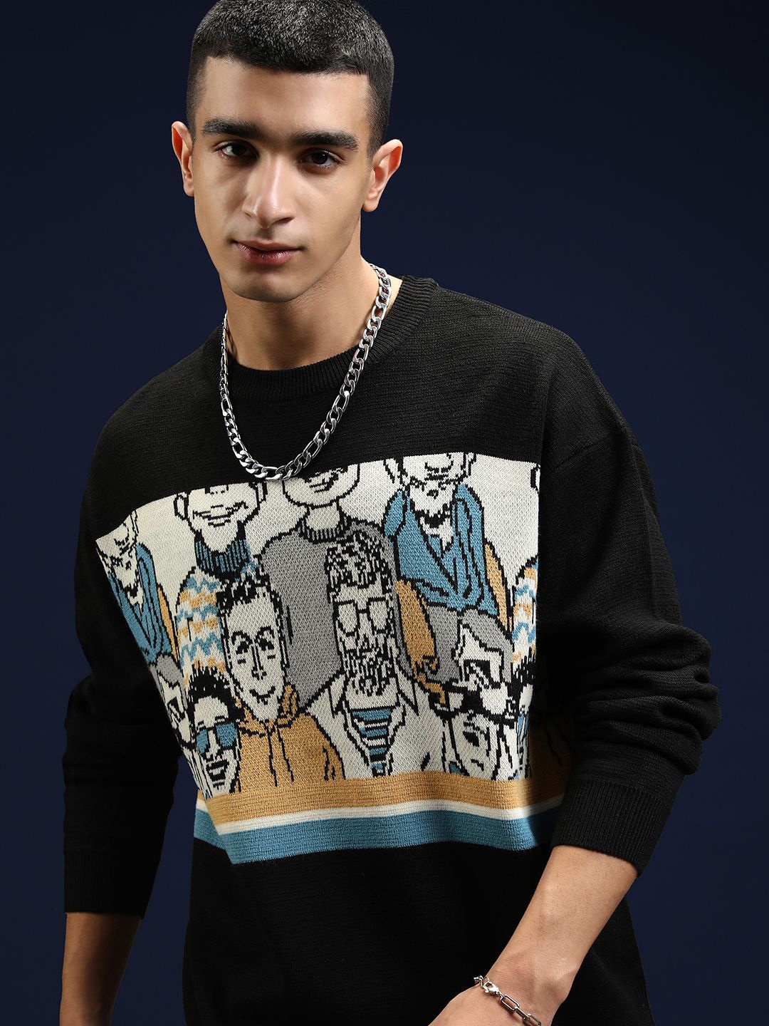 

HIGHLANDER Men Pullover, Black