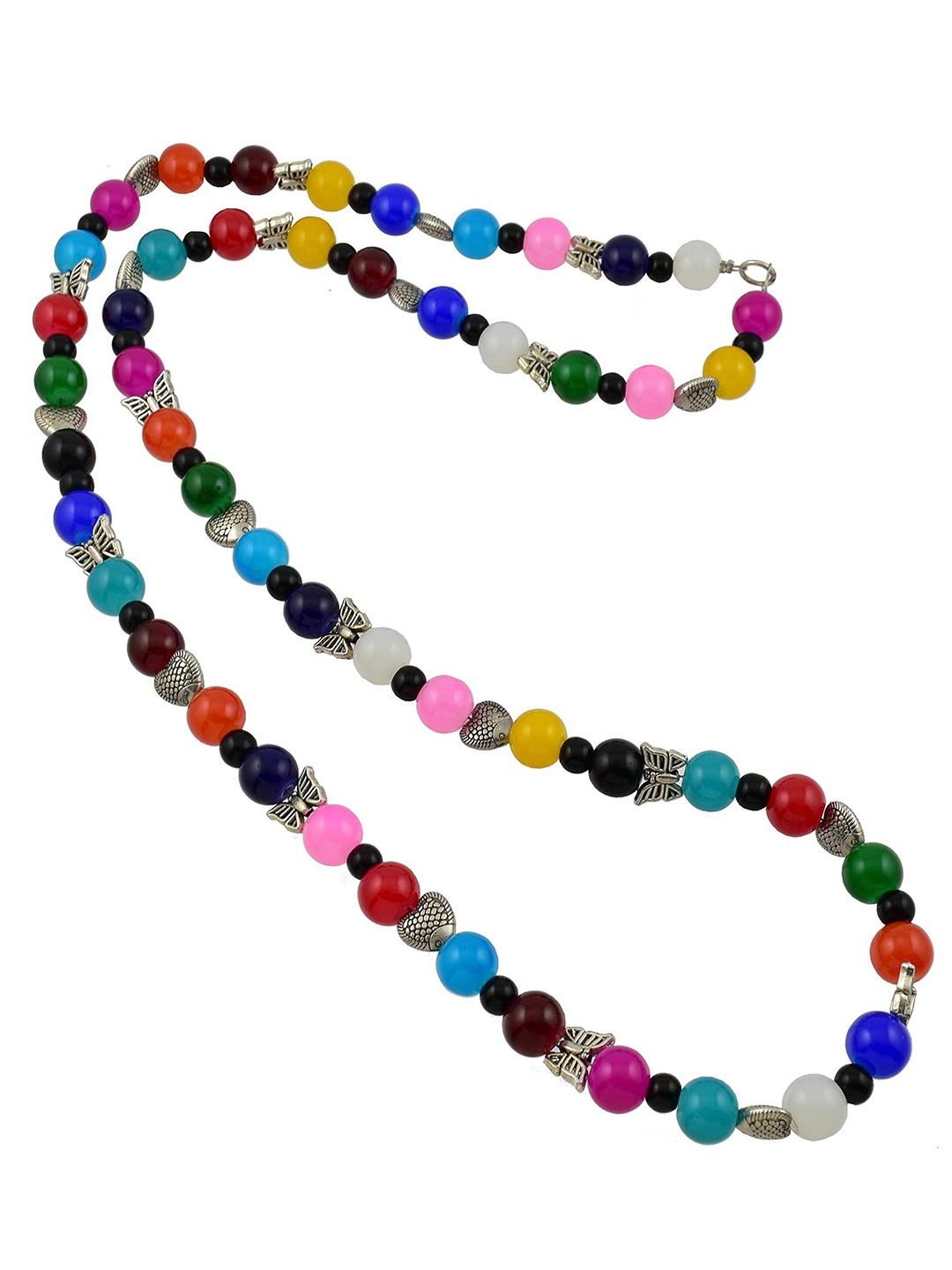 

HIGH TRENDZ Brass Handcrafted Necklace, Silver