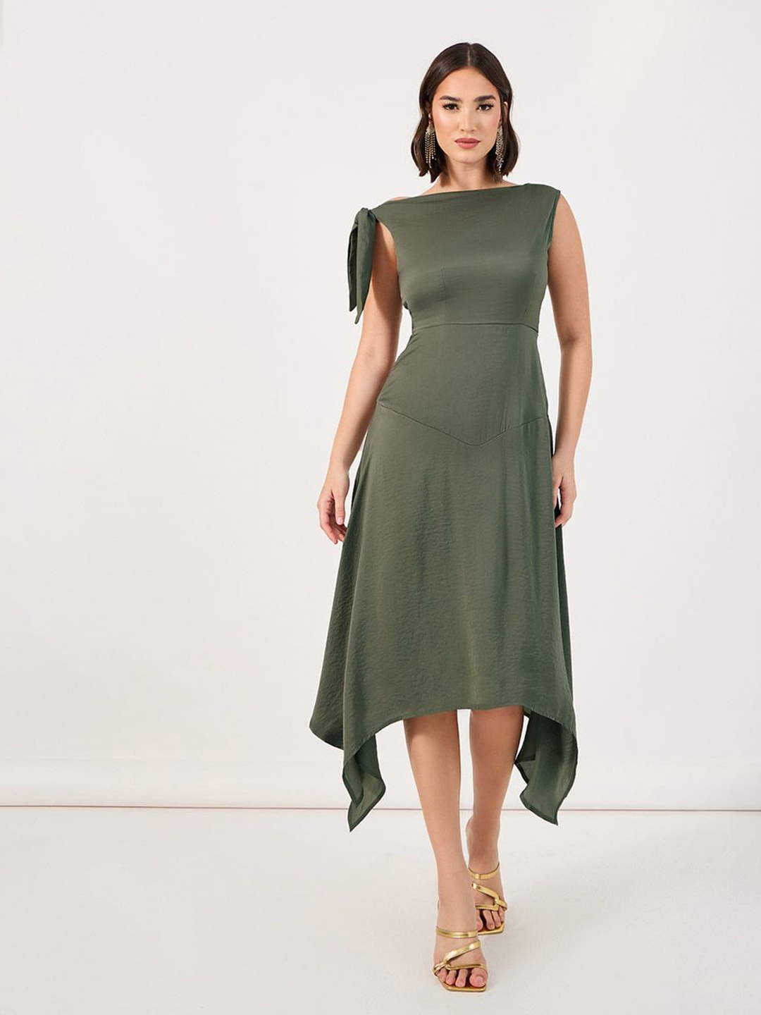 

Styli A-Line Midi Dress, Olive