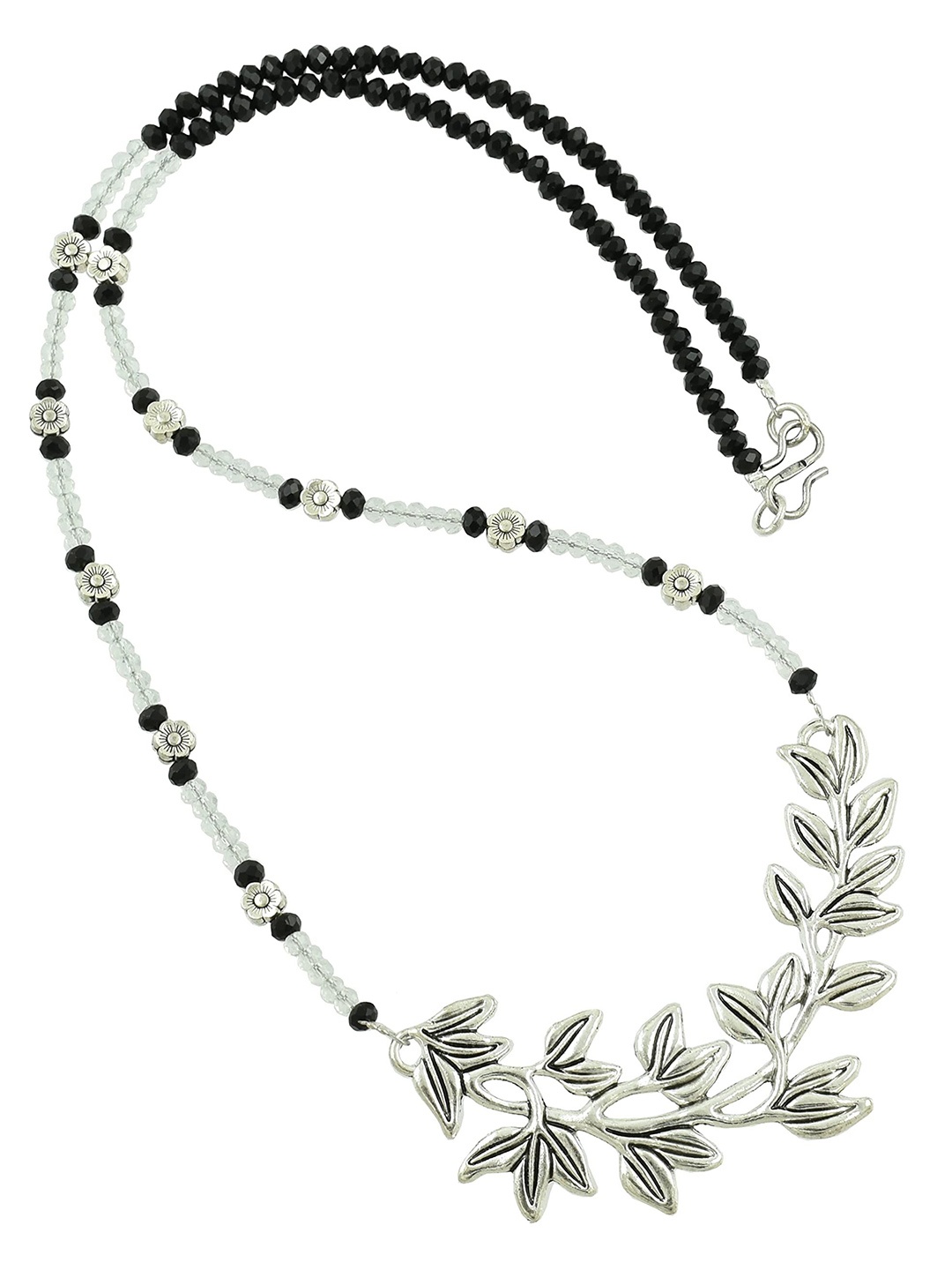 

HIGH TRENDZ Brass Handcrafted Necklace, Silver