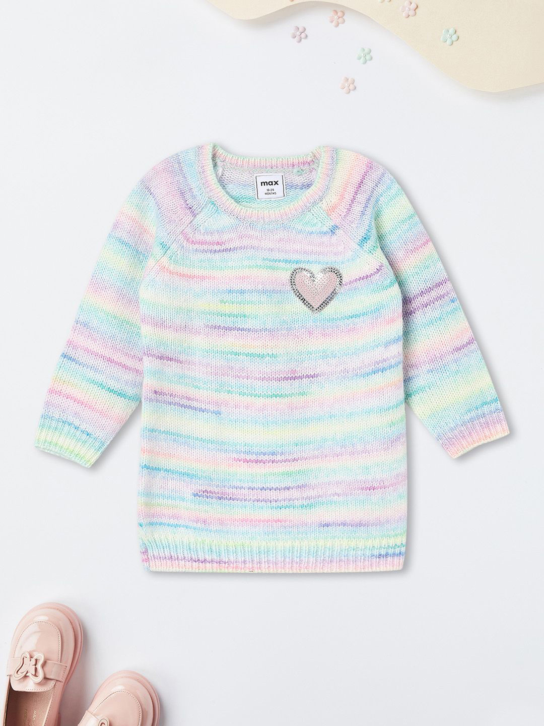 

max Girls Printed Pullover, Blue