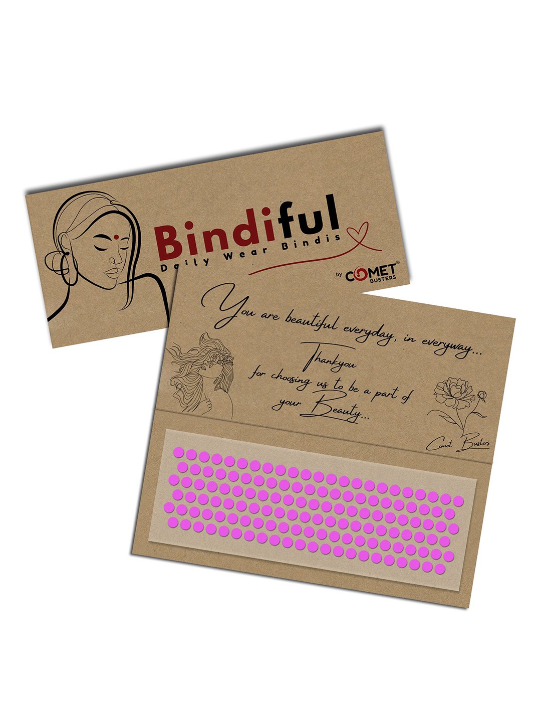 

Comet Busters Bindiful Traditional Round Bindi - Light Pink