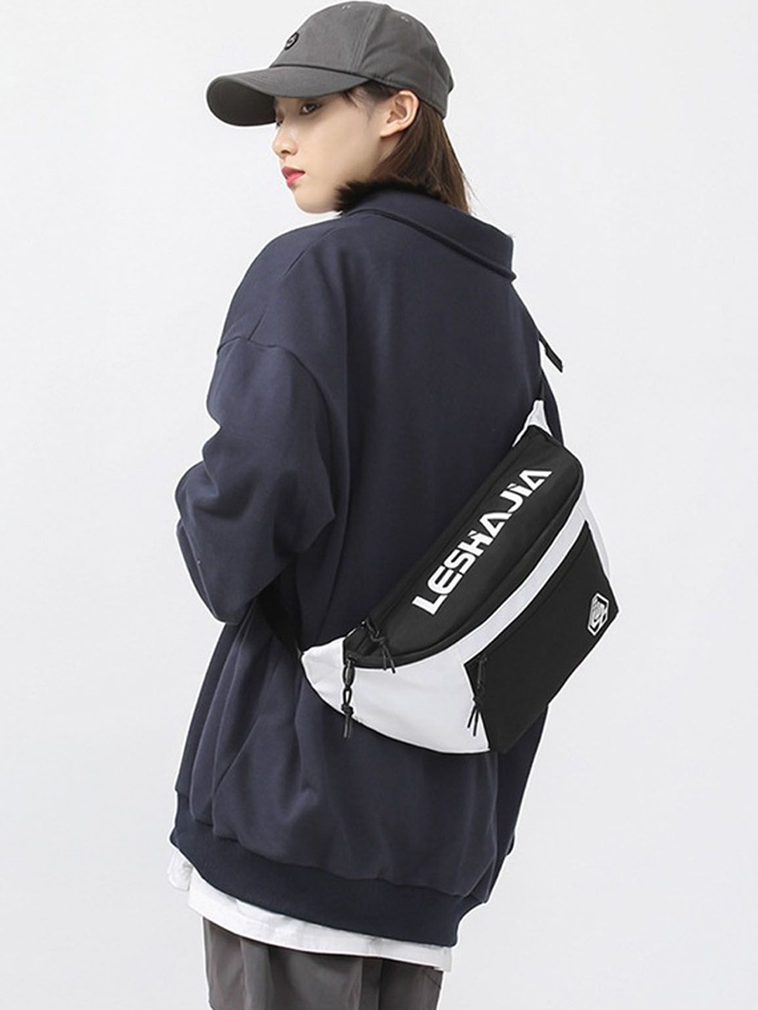 

StyleCast Black & White Typography Printed Stylish Cross Body Bag