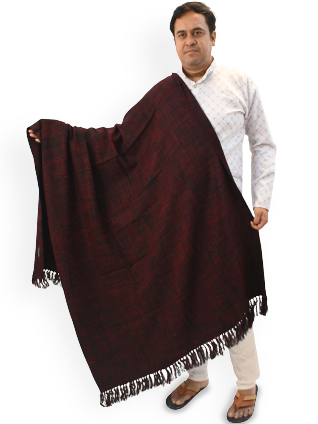 

Vrinde Men Shawl, Burgundy