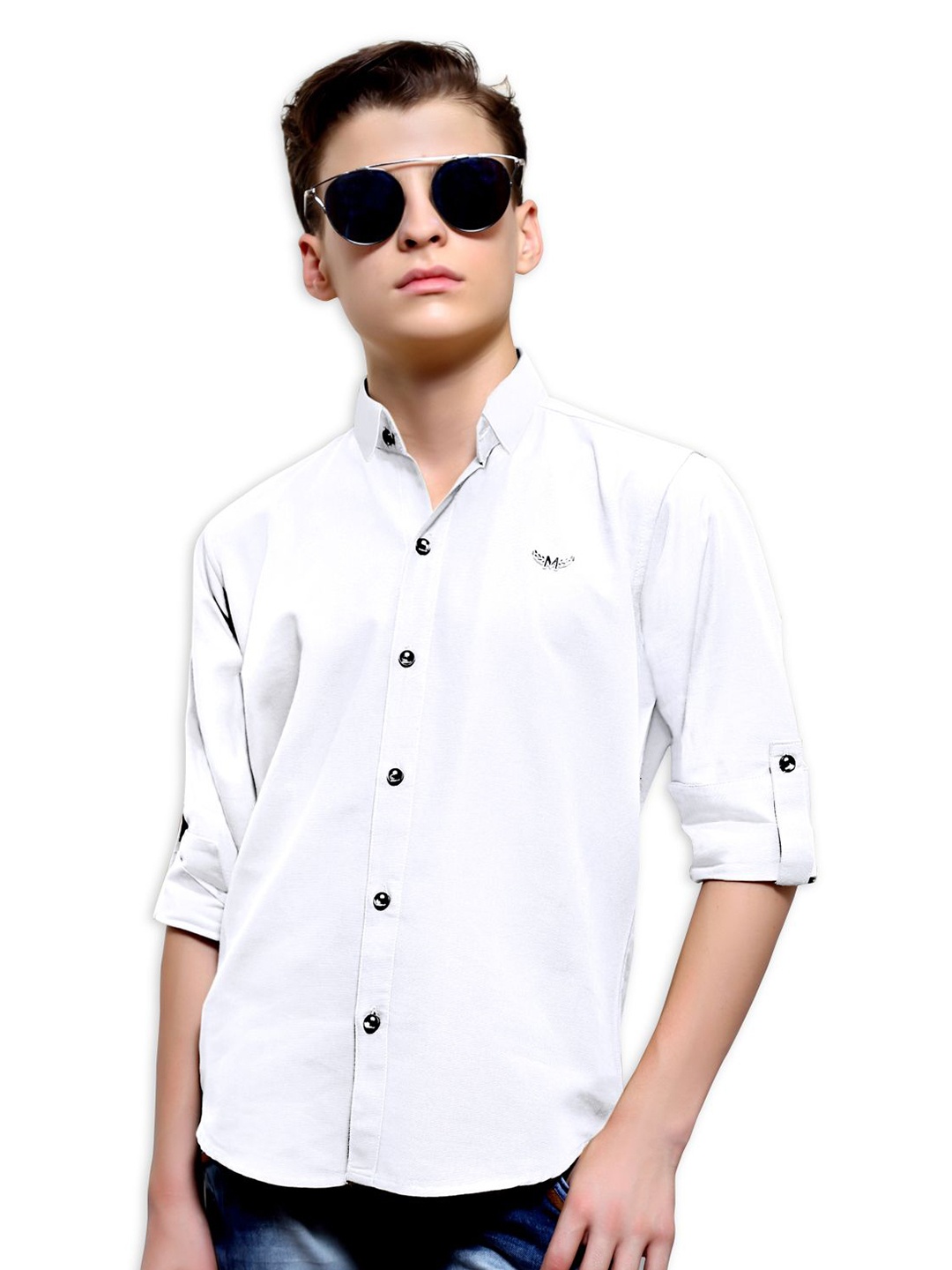 

MashUp Boys Classic Opaque Casual Shirt, White