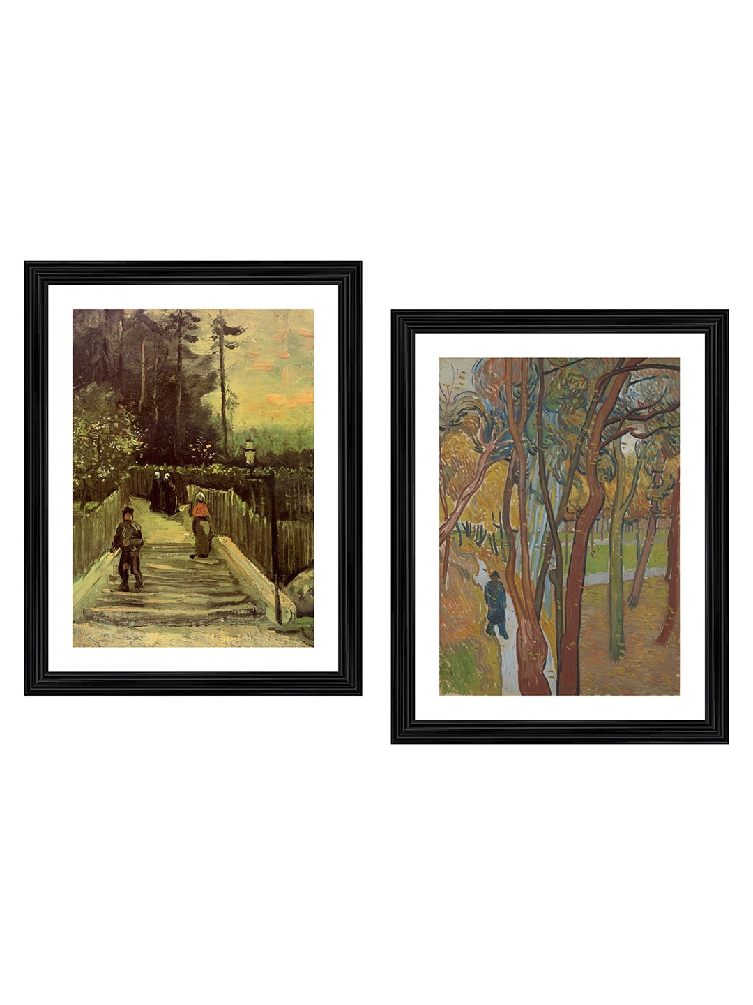 

Adventures India Black & White 2 Pieces Wooden Paintings Wall Art