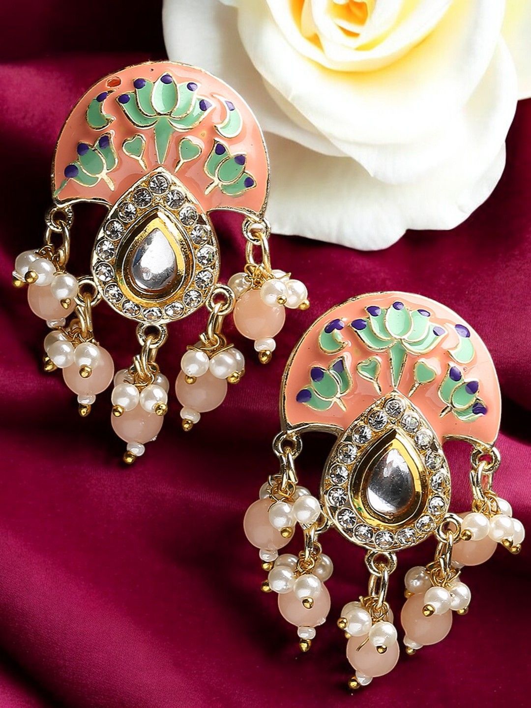 

Anouk Contemporary Drop Earrings, Peach