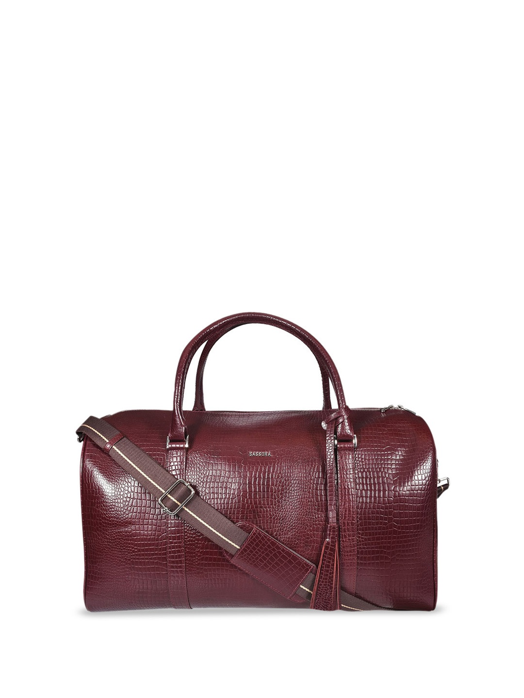 

Sassora Textured Large Casual Duffel Bag, Maroon