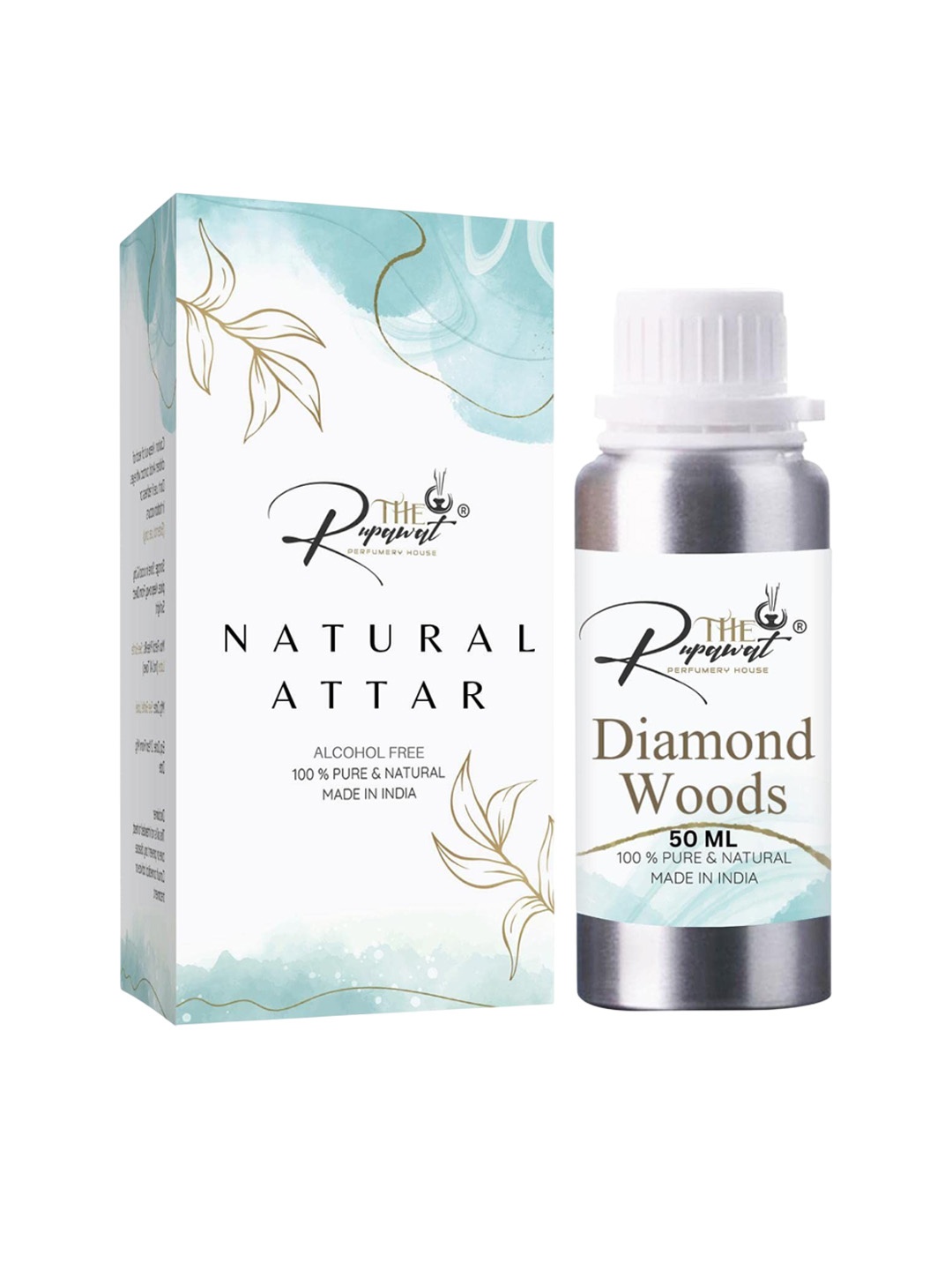 

THE RUPAWAT Diamond Woods Perfumery House Attar- 50 ml, Transparent