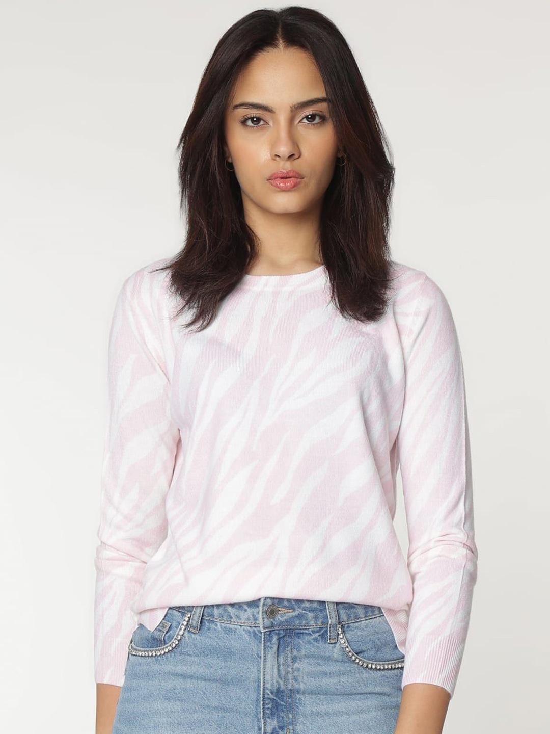 

Marks & Spencer Women Printed Pullover, White