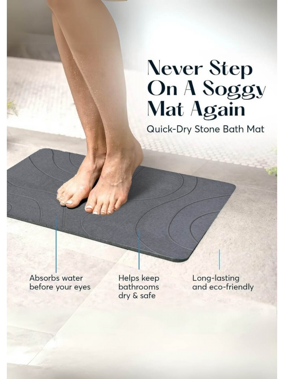 

Black gold Grey Abstract Printed Cotton Bath Rug