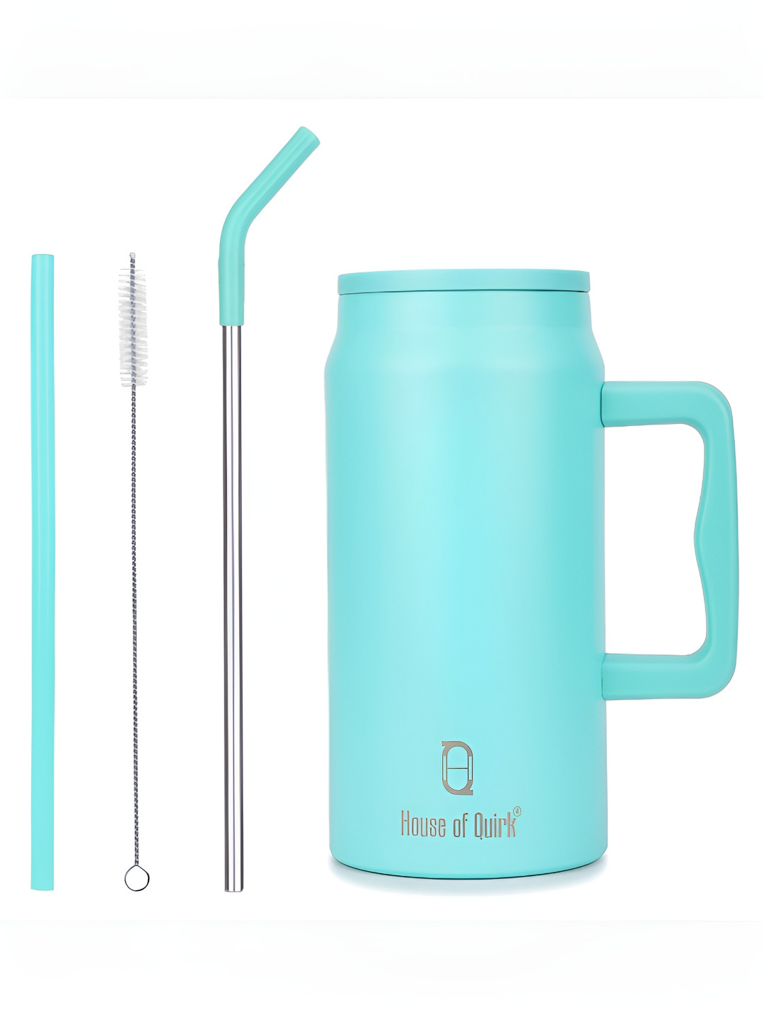 

HOUSE OF QUIRK 1500 Ml Single Stainless Steel Double Wall Vacuum Water Bottle With Straw, Taupe