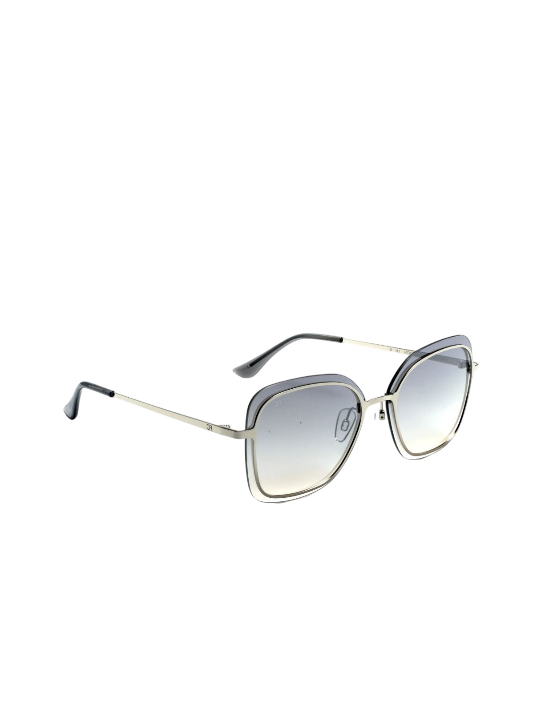 

French Connection Women Square Sunglasses with UV Protected Lens, Silver