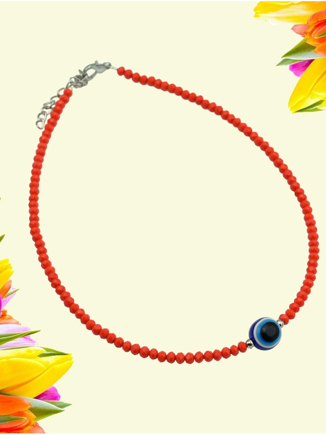 

HIGH TRENDZ Brass Handcrafted Necklace, Red