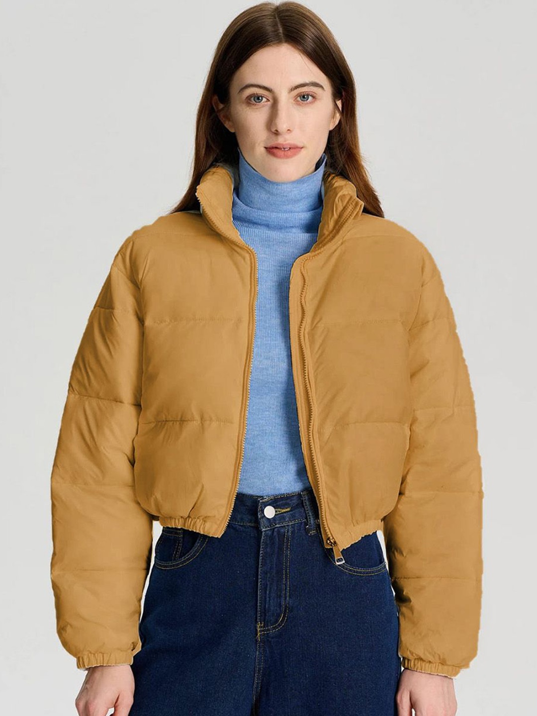 

Kotty Women Crop Puffer Jacket, Yellow