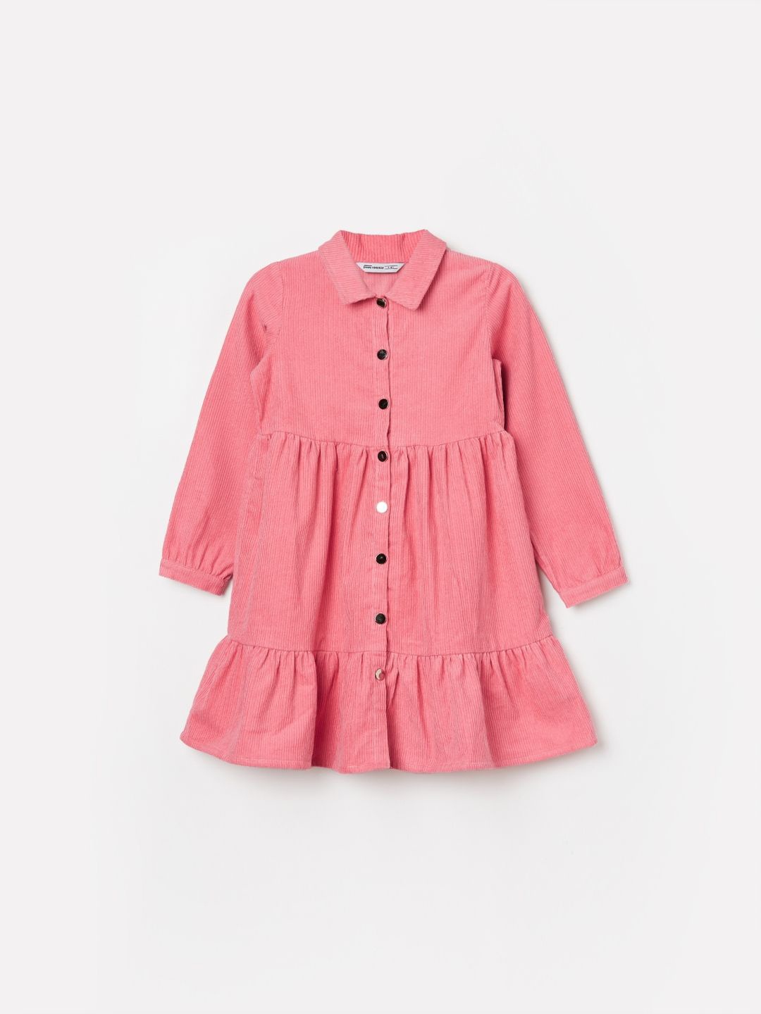 

Fame Forever by Lifestyle Girls Shirt Collar A-Line Dress, Pink