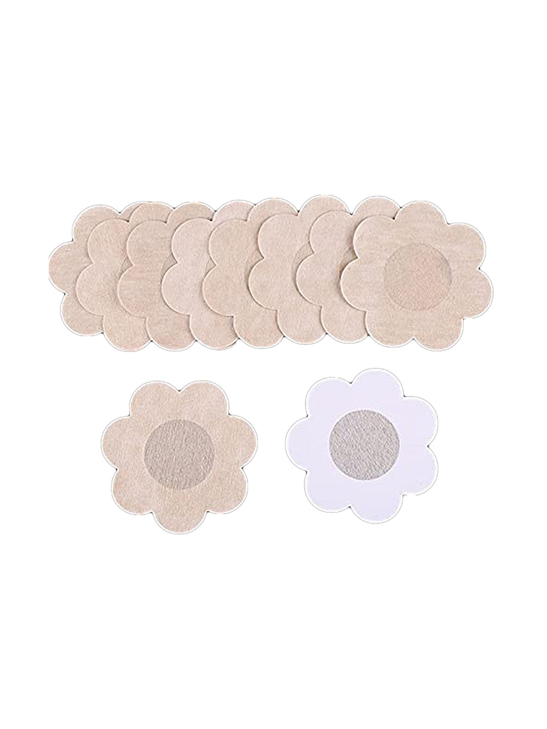 

COLOR STYLE Women Set of 10 All Day Comfort Stick-On Lingerie accessories, Brown