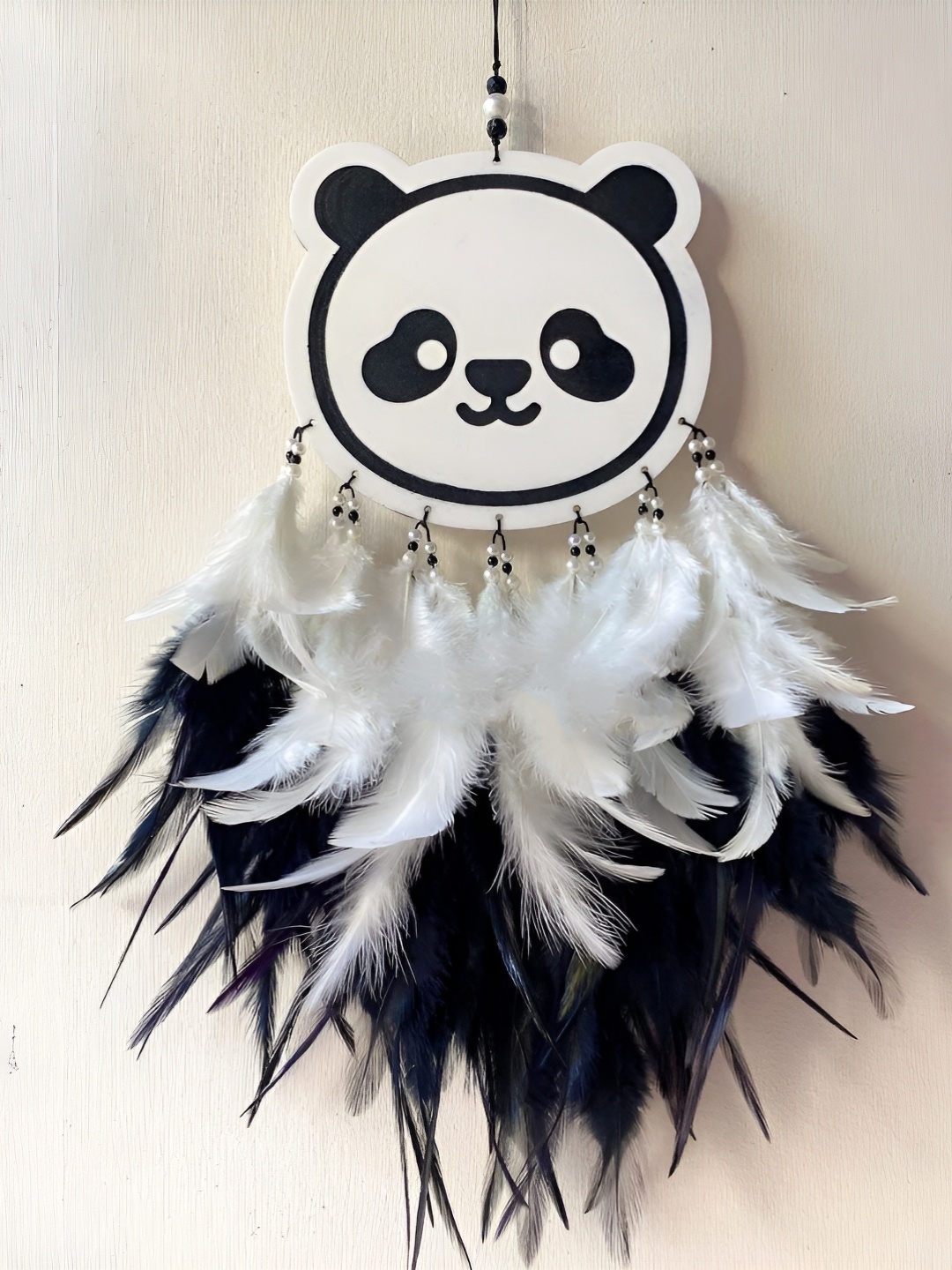 

UVID ART AND CRAFT SUPPLIES Hanging Panda Dream Catcher, White