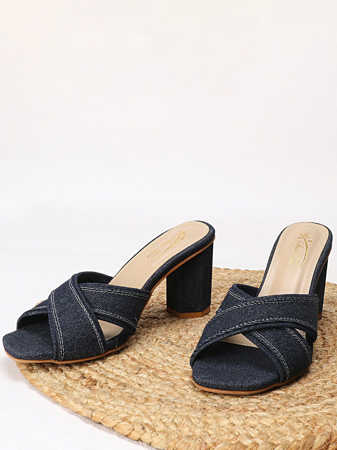 

STARTOES Block Sandals, Blue