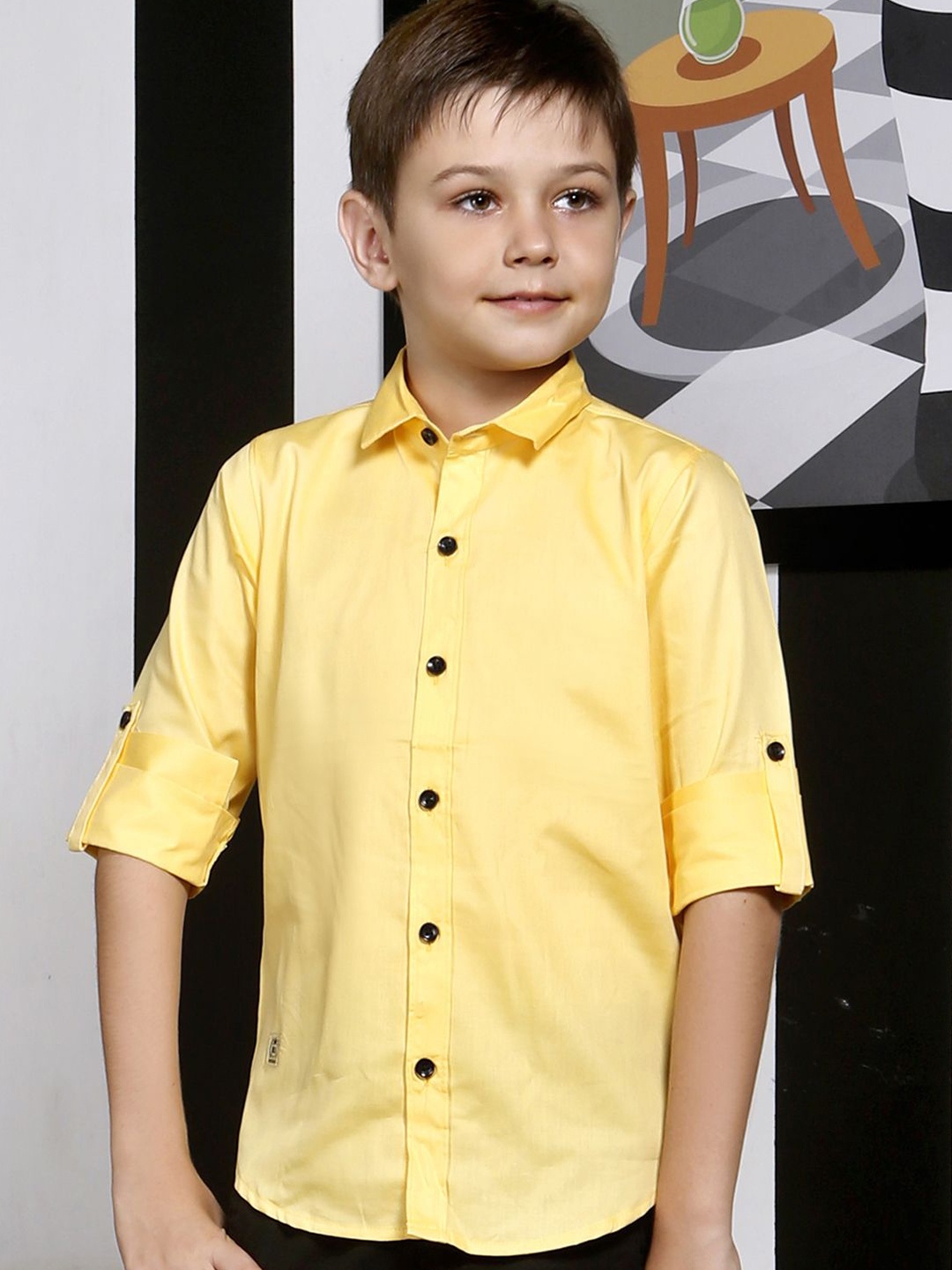 

MashUp Boys Classic Opaque Casual Shirt, Yellow