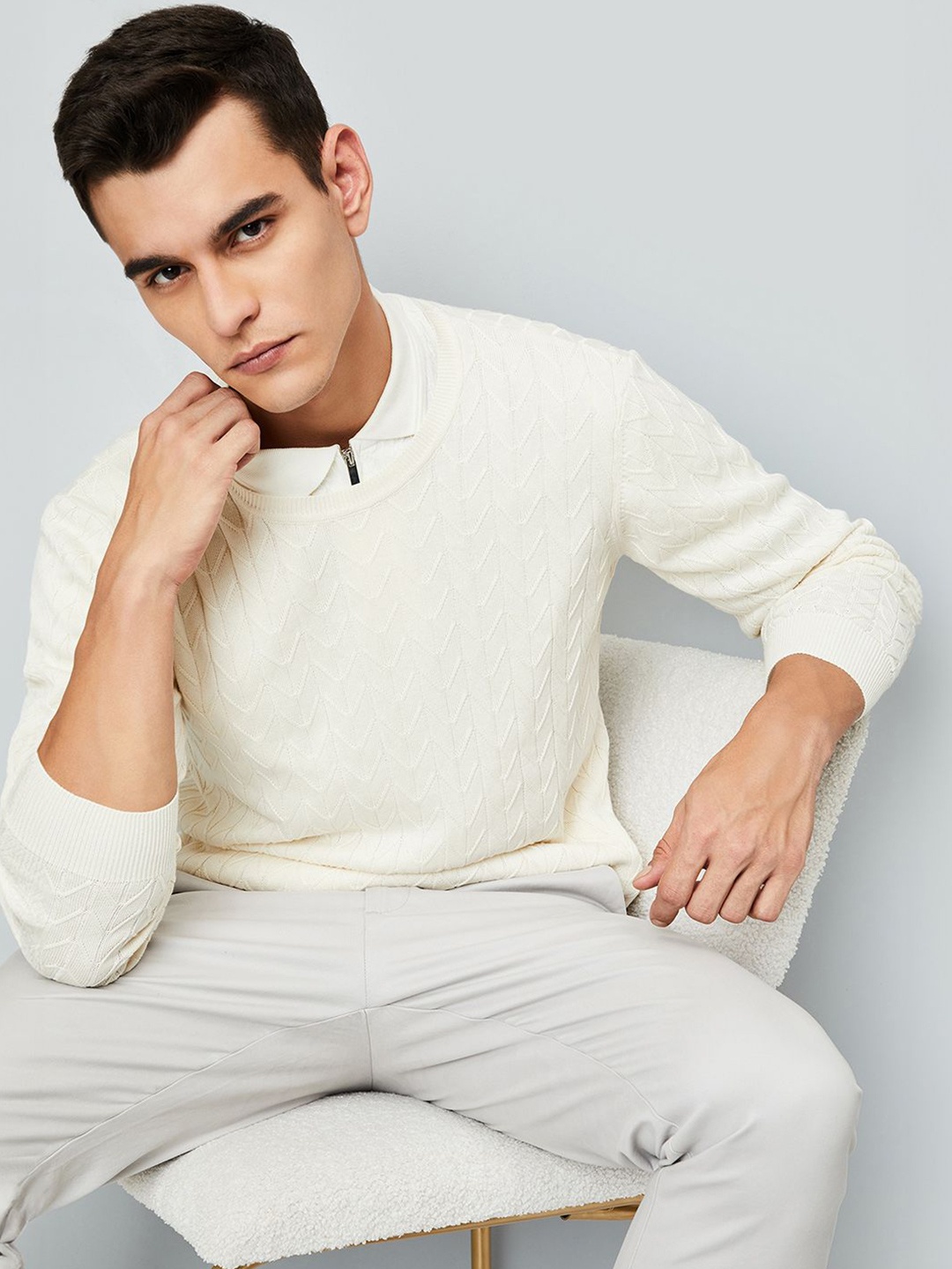 

max Men Pullover, Off white