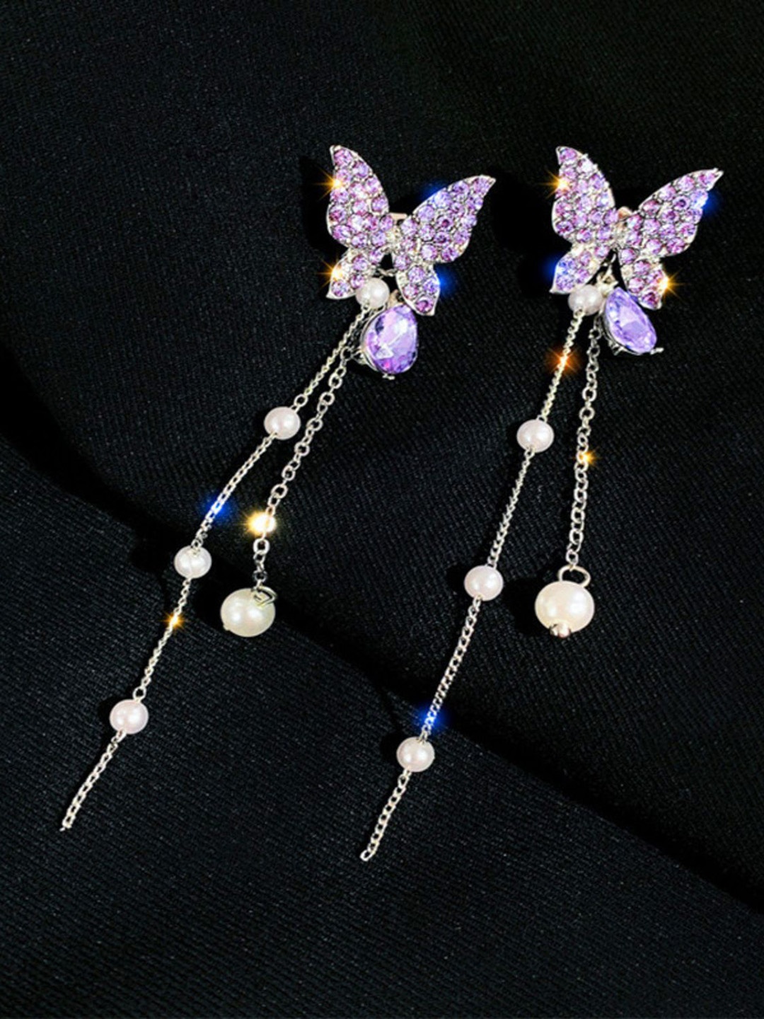 

Vembley Contemporary Drop Earrings, Purple