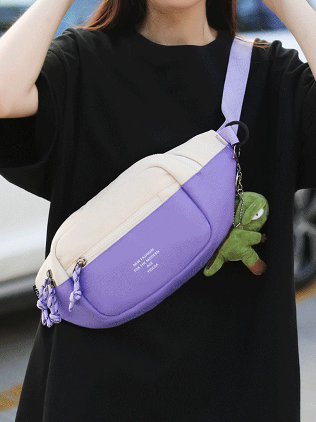 

StyleCast Lavender & White Casual Stylish Fanny Pack