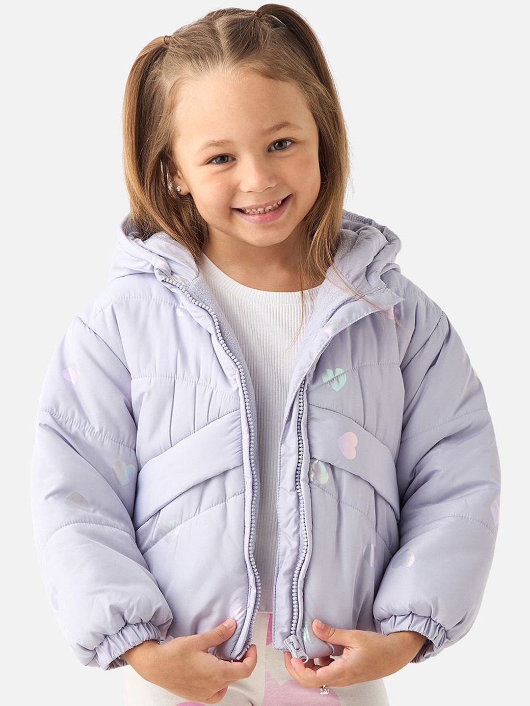 

Juniors by Babyshop Girls Polyester Crop Padded Jacket, Purple