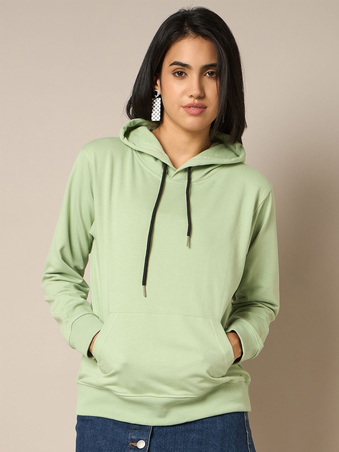 

The Roadster Lifestyle Co. Women Hooded Neck Pullover Sweatshirt, Green