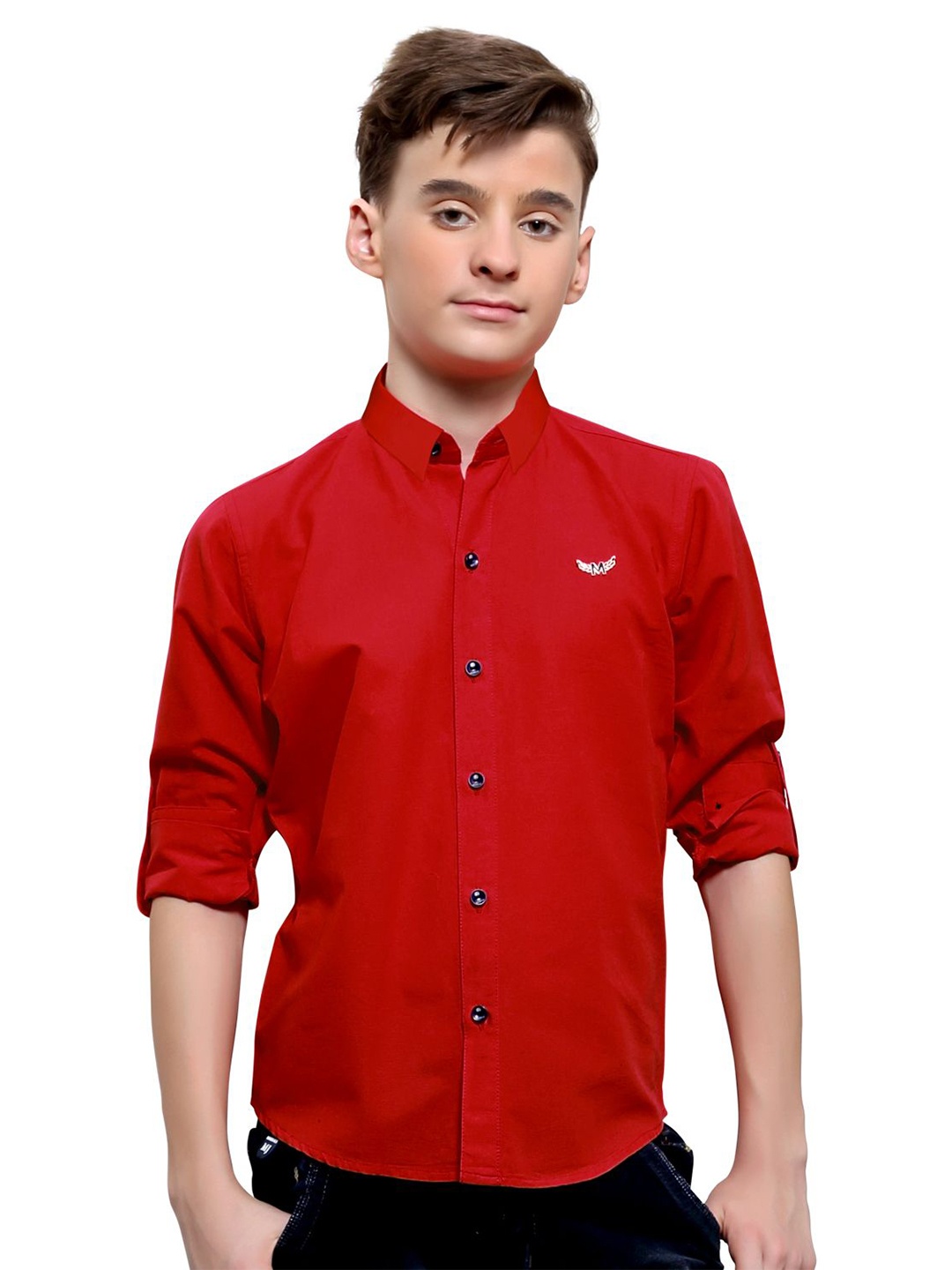 

MashUp Boys Classic Opaque Casual Shirt, Maroon