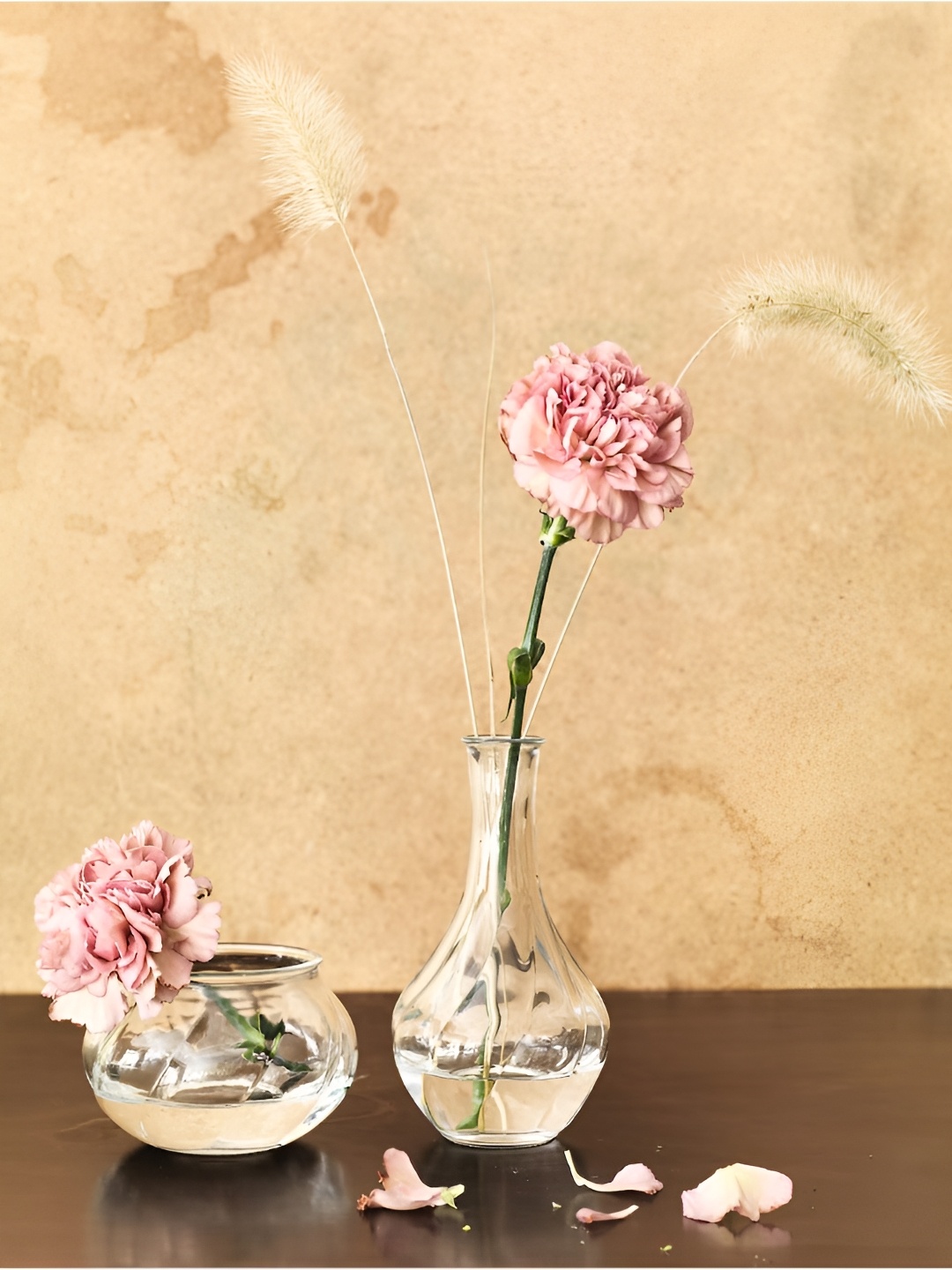 

Clovefry Glass Pitcher shape Round vase, Transparent