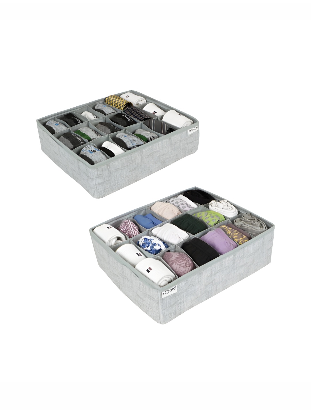 

HOKIPO Grey & White 2 Pieces Multi-Utility Organisers