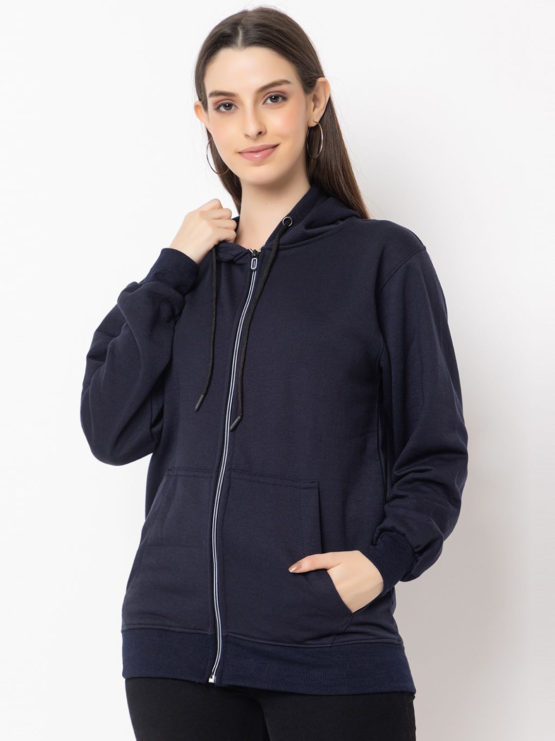 

Deefab Women Hooded Sweatshirt, Navy blue