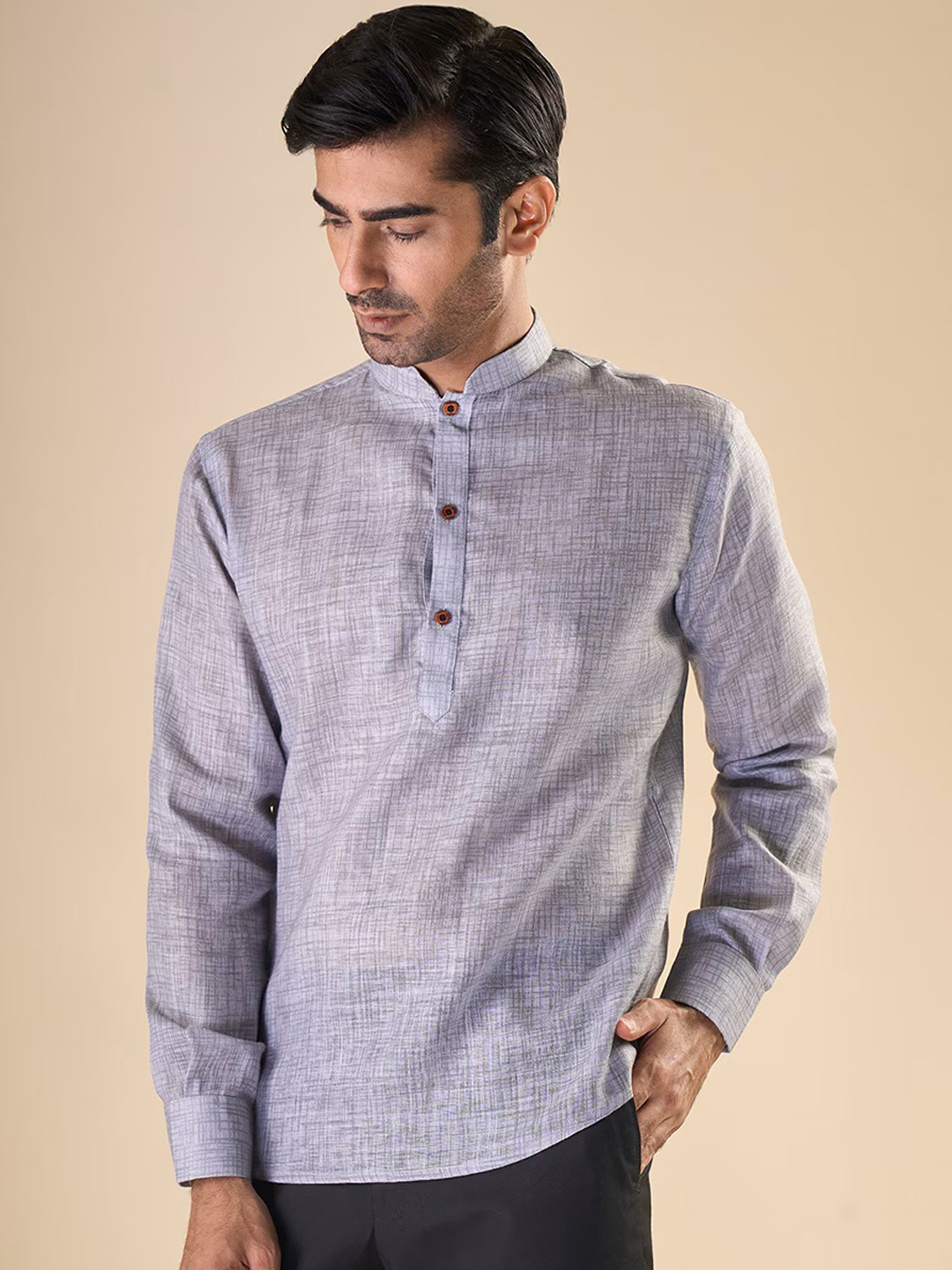 

OUTLUK Men Summer Sheers Kurta, Grey