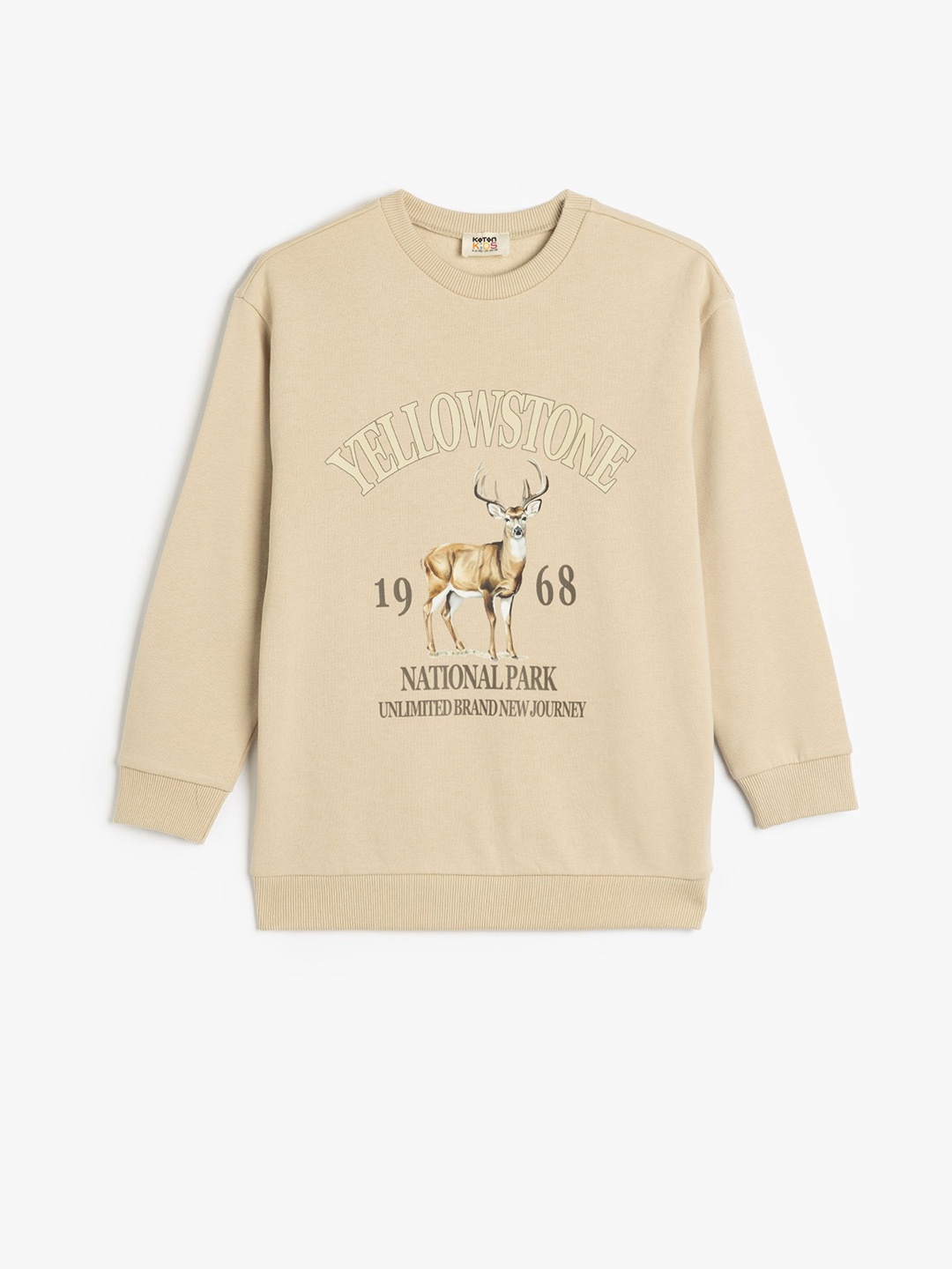 

Koton Boys Printed Sweatshirt, Beige
