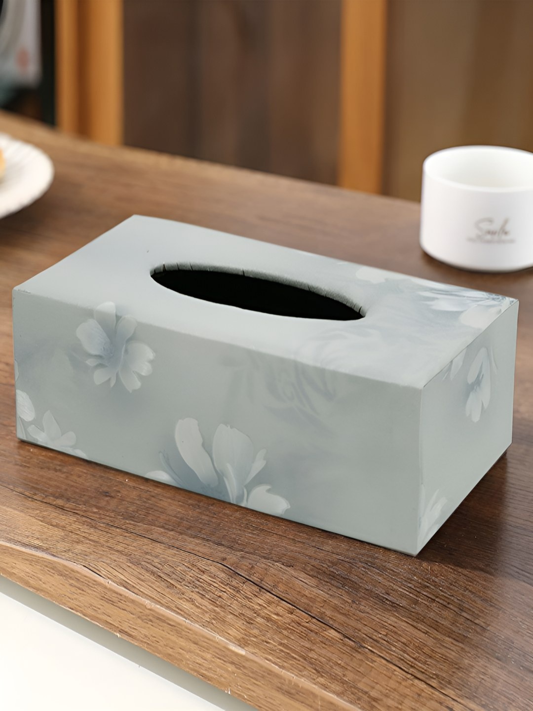 

HOKIPO Blue Wood Tissue Holders
