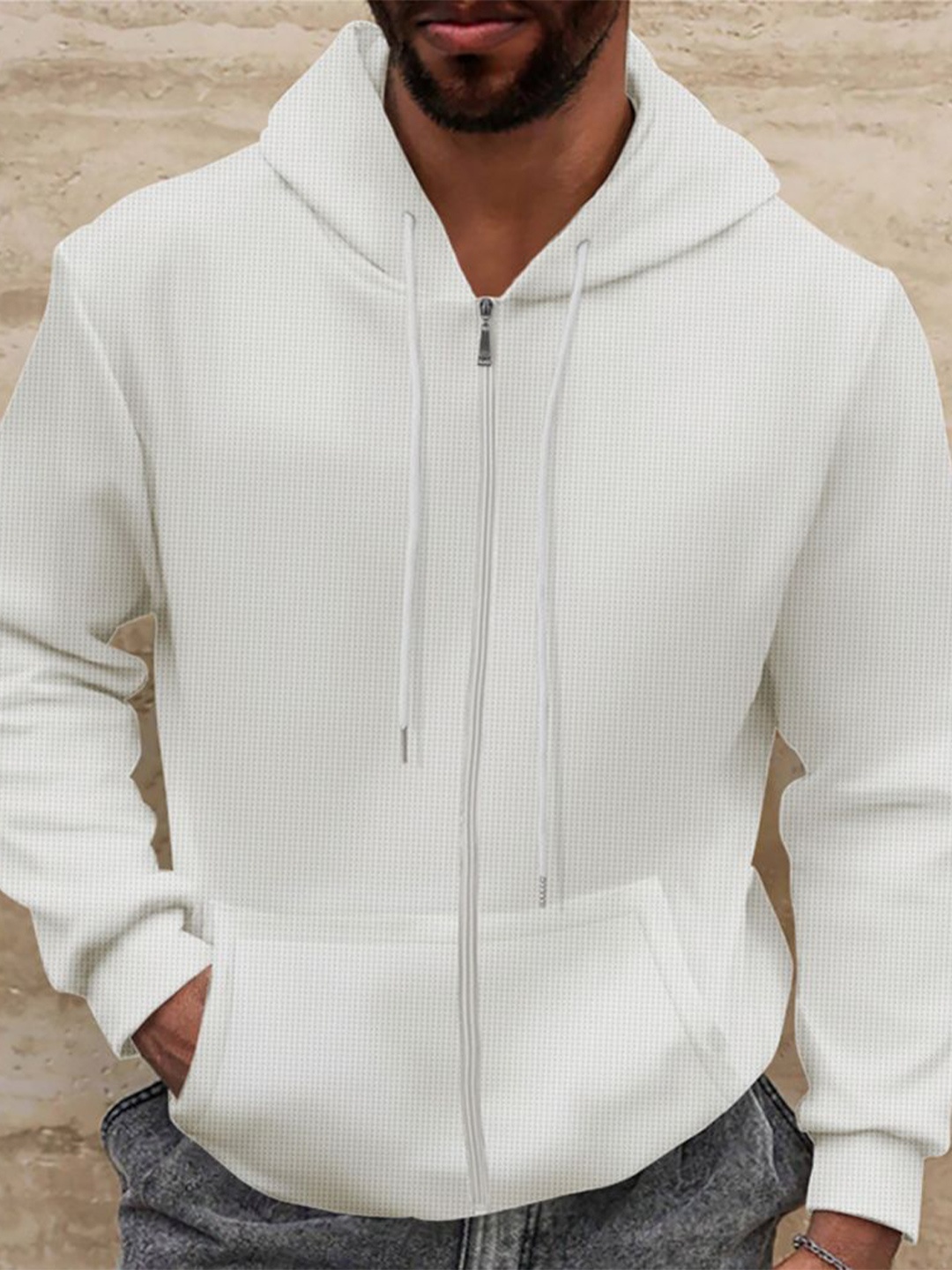 

StyleCast x Revolte Men Hooded Sweatshirt, White