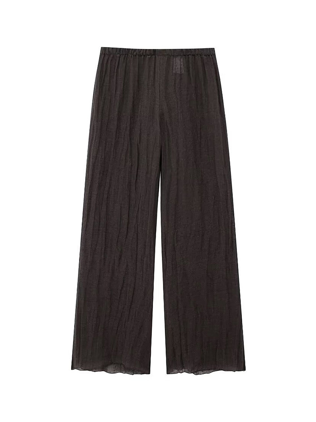 

LULU & SKY Women Loose Fit High-Rise Trousers, Brown