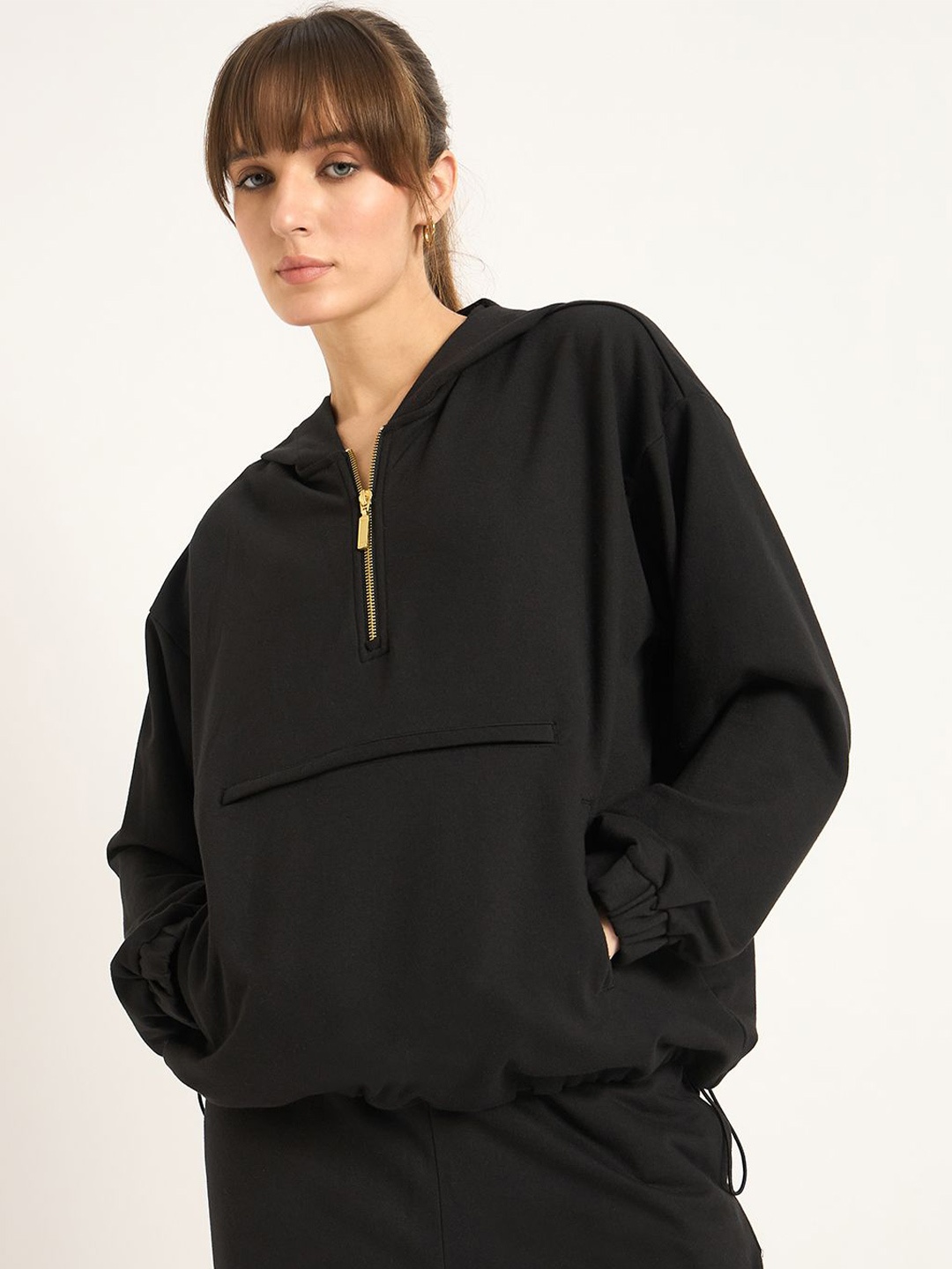 

FEMMELLA Women Hooded Sweatshirt, Black