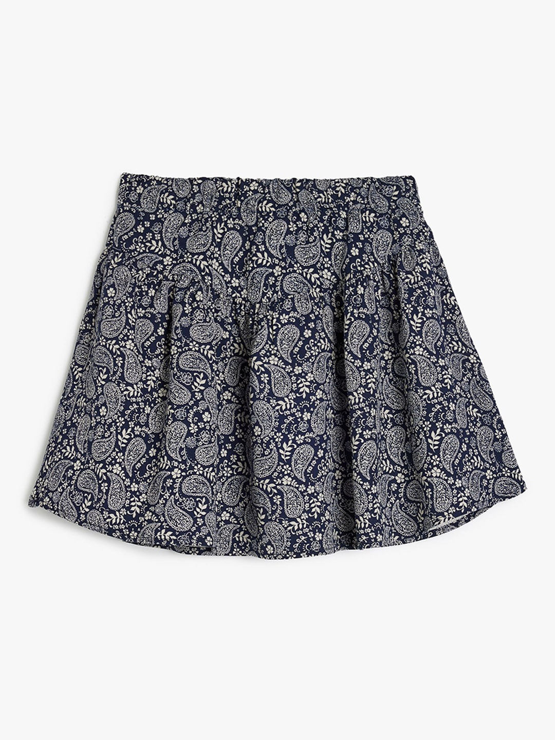 

Koton Girls Printed Flared Midi Skirt, Navy blue