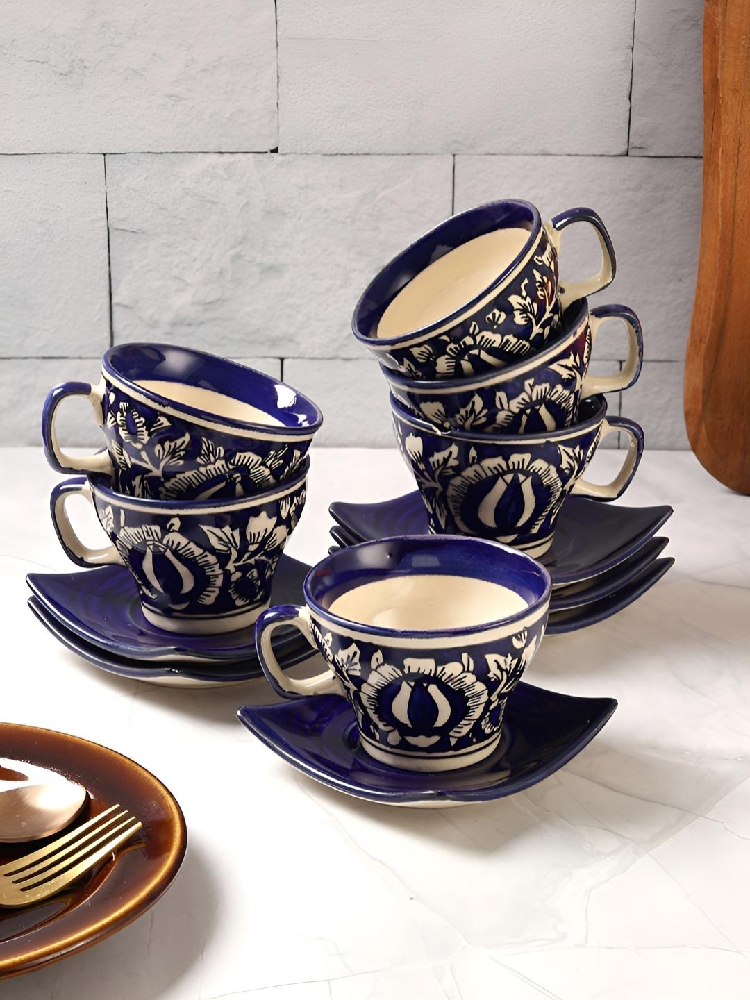

VarEesha Blue 2024 Printed Tea Set of