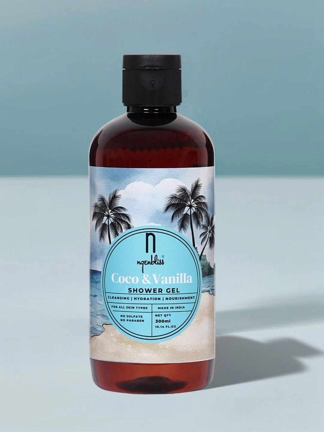 

NGENBLISS Coco and Vanilla Shower Gel - 300 ml, Transparent