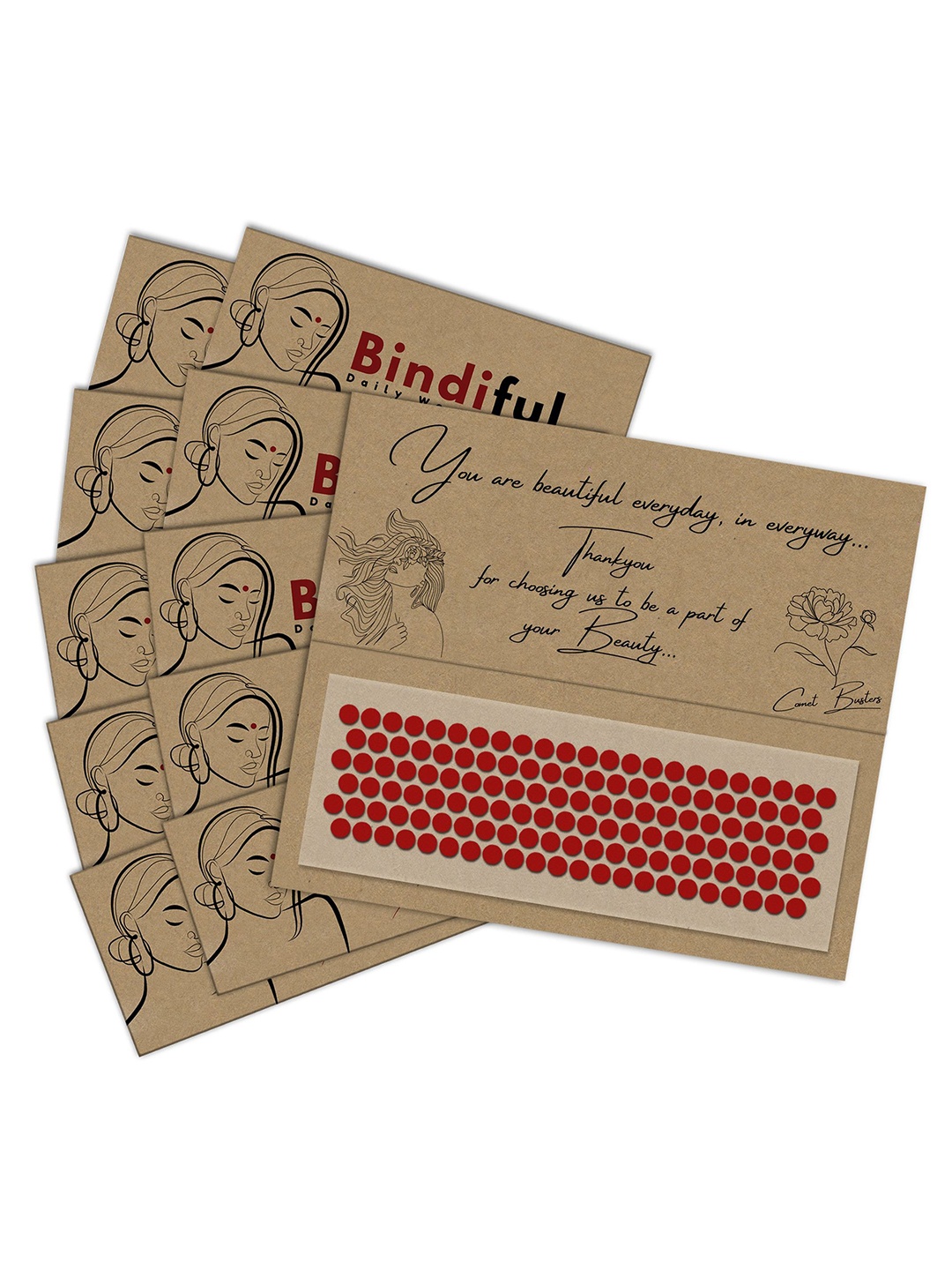 

Comet Busters Beautiful Traditional Designer Bindis - Red