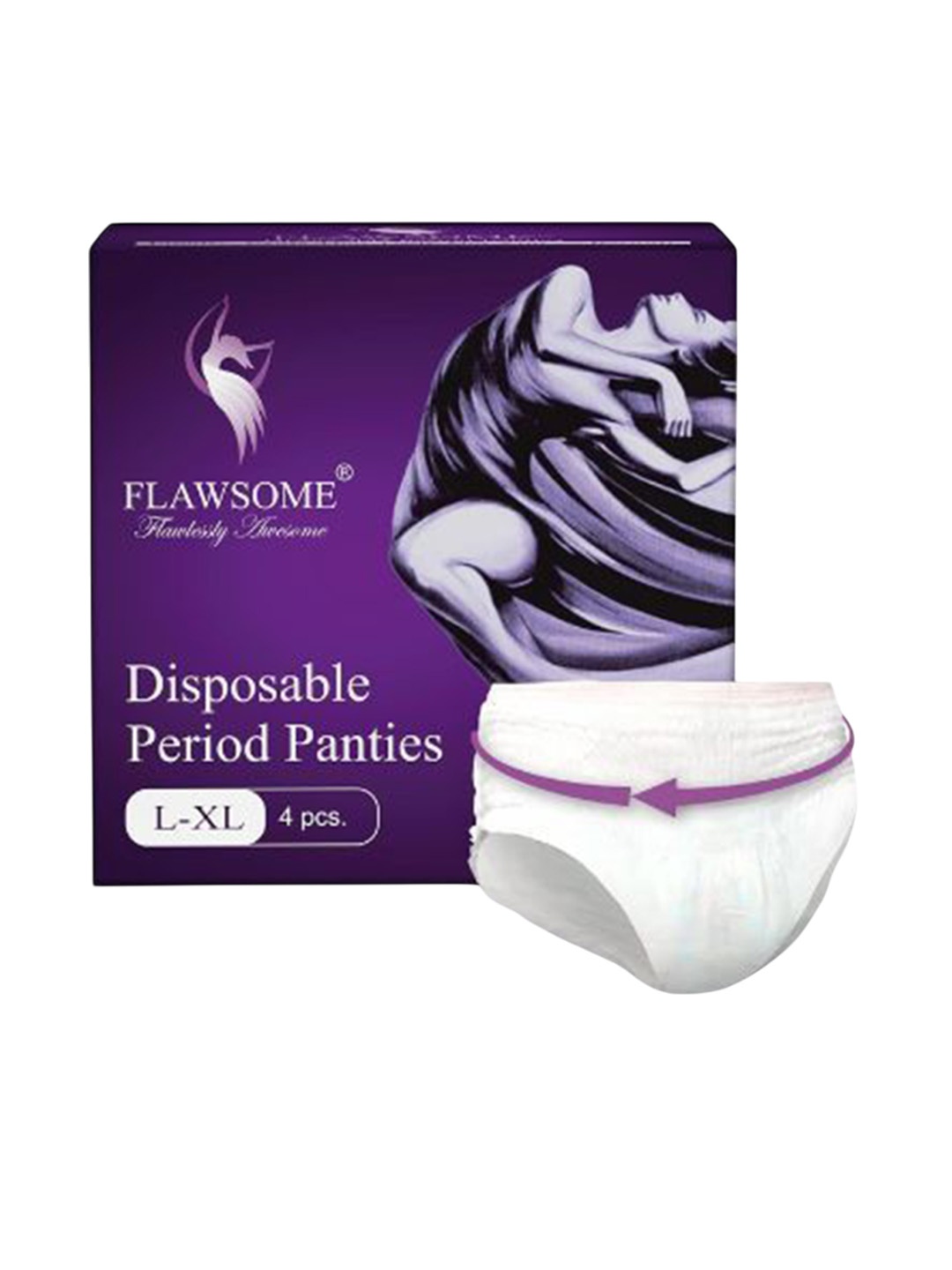 

Flawsome Disposable Period Panties - 4 Pcs, White