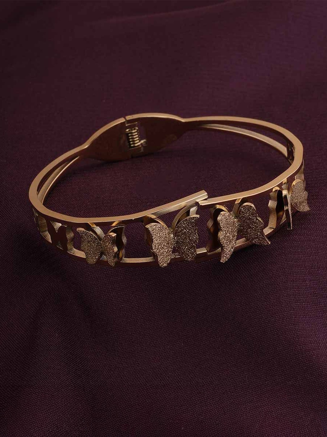 

PALMONAS Women Gold-Plated Bangle-Style Bracelet